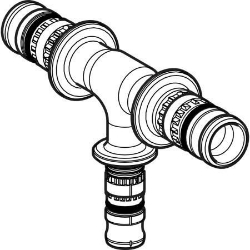 Picture of Geberit Mepla T-Stück reduziert, DN 12 / 15 / 12, d 16 mm, Art.-Nr. 622.313.00.5