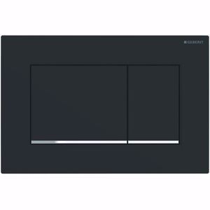 Picture of Geberit Sigma30 Betätigungsplatte schwarz matt lackiert / glanzverchromt, Art.Nr. : 115.883.14.1