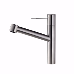 Picture of KWC ONO Küche edelstahl A 220 Hebelmischer Auszugbrause mit SprayClean bis 700 mm ausziehbar PowerC, stahl, flex-PEX 3/8", Art.Nr. : 10.151.033.700FL