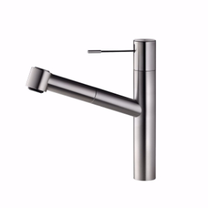 Picture of KWC ONO Küche edelstahl A 220 Hebelmischer Auszugbrause mit SprayClean bis 700 mm ausziehbar PowerC, stahl, flex-PEX 3/8", Art.Nr. : 10.151.033.700FL