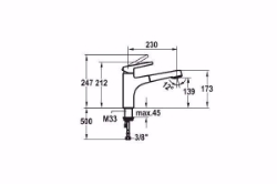 Picture of KWC SUNO Küche chromeline A 230 Hebelmischer Auszugbrause mit SprayClean bis 600 mm ausziehbar Powe, chromeline, flex-PEX 3/8", Art.Nr. : 10.171.033.000FL