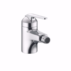 Picture of KWC DOMO Bidet chromeline A 110 Hebelmischer Auslauf fest Kugelgelenk-Neoperl Cascade, chromeline, mit Ablaufventil, flex-PEX 3/8", Art.Nr. : 13.061.041.000FL