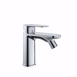 Picture of KWC ELLA Bidet chromeline A 105 Hebelmischer Auslauf fest Kugelgelenk-Neoperl Cascade, chromeline, mit Ablaufventil, flex-PEX 3/8", Art.Nr. : 13.381.041.000FL