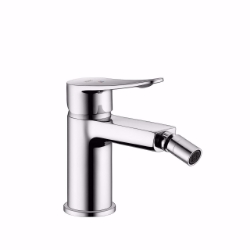 Picture of KWC ACTIVO Bidet chromeline A 125 Hebelmischer Auslauf fest Kugelgelenk-Neoperl Perlator, chromeline, mit Ablaufventil, flex-PEX 3/8", Art.Nr. : 13.401.042.000FL