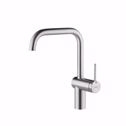 Picture of KWC LIVELLO Küche edelstahl A 225 Hebelmischer Schwenkauslauf 160° Neoperl Caché OptimalSpace, Stahl, seitenbedient, flex-PEX 3/8", Art.Nr. : 10.231.013.700FL