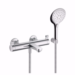Picture of KWC VITA PRO Wanne chromeline A 190 AD 153 Thermostat Mischer Auslauf fest Neoperl Cascade, chromeline, m. Brausegarnitur, mit smartControl, AD153, Art.Nr. : 20.292.523.000