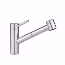 Picture of KWC INOX Küche edelstahl A 235 Hebelmischer Auszugbrause mit SprayClean bis 700 mm ausziehbar Spray, stahl, flex-PEX 3/8", Art.Nr. : 10.271.033.700FL