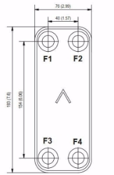 Picture of Swep Plattenwärmetauscher gelötet B5THx14/1P-SC-M 4x3/4"&16(20), Art.Nr. : 14626-014