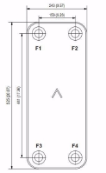 Picture of Swep Plattenwärmetauscher gelötet B50Hx30/1P-SC-S 4x2 1/2"(54), Art.Nr. : 10328-030