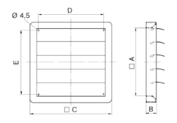 Picture of Maico AS 30 - Selbsttätige Verschlussklappe, DN 300, mit verzinktem Gitter, nur für Fortluft geeignet - Art.-Nr.: 0151.0332