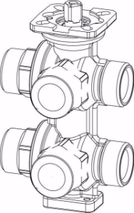 Picture of IMI Hydronic Engineering TA-6-Wege-Ventil DZR DN 15, flachdichtend, Art.Nr.: 322031-30402