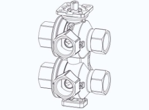 Picture of IMI Hydronic Engineering TA-6-Wege-Ventil DN 20 DZR, Innengewinde, Art.Nr.: 322031-30504