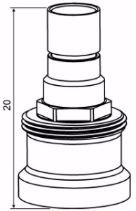 Picture of IMI Hydronic Engineering Spindel-Verlängerung RTL L=20 mm, Art.Nr. : 9153-20.700