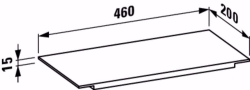 Picture of Laufen KARTELL BY LAUFEN - Ablage für Waschtisch, Kunststoff, 510 x 250 x 70,   085, rauchgrau  , Art.Nr. : H3853310850001