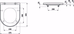 Picture of Laufen KARTELL BY LAUFEN - Sitz mit Deckel, abnehmbar, mit Absenkautomatik, mit gerundeter Sitzgeometrie, 1 x 1 x 1, 757, weiss matt, Art.Nr. : H8913337570001