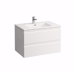 Picture of Laufen Pro S - Komplettset 800 mm, Waschtisch 'slim' mit Waschtischunterbau 'Pro' mit 2 Schubladen, inkl. Schubladen-Ordnungssystem, 800 x 500 x 545, 479, eiche hell, 1 Hahnloch, Art.Nr. : H8619634791041