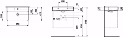 Picture of Laufen VAL - Waschtisch VAL 65X42 WS MATT, 757 weiss matt, ohne Hahnloch, 650 x 420 x 115, Art.Nr. : H8102847571091