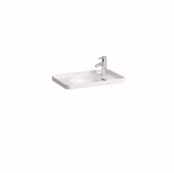 Picture of Laufen VAL - Einbauwaschtisch von oben, mit Halbnasszone und Armaturenbank, 757 weiss matt, 1 Hahnloch rechts, 550 x 360 x 115, Art.Nr. : H8172817571061