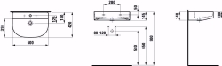 Picture of Laufen SONAR - Waschtisch SONAR 60X42 WS MATT, 757 weiss matt, 1 Hahnloch, 600 x 420 x 145, Art.Nr. : H8103427571041