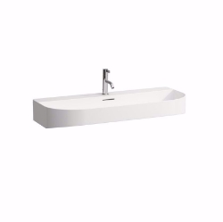 Picture of Laufen SONAR - Waschtisch SONAR 100X42 WS MATT, 757 weiss matt, ohne Hahnloch, 1000 x 420 x 145, Art.Nr. : H8103477571091