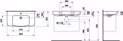 Picture of Laufen MODERNA R - Waschtisch unterbaufähig MODERNA R 84X46 WS MATT, 757 weiss matt, 1 Hahnloch, 845 x 470 x 170, Art.Nr. : H8135457571041