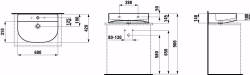 Picture of Laufen SONAR - Aufsatz-Waschtisch, 757 weiss matt, 3 Hahnlöcher, 600 x 420 x 145, Art.Nr. : H8163427571081