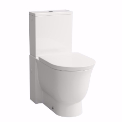 Picture of Laufen THE NEW CLASSIC - Stand-WC für aufgesetzten Spülkasten, Tiefspüler, spülrandlos, Abgang waagerecht oder senkrecht, 000 weiss, 700 x 370 x 440, Art.Nr. : H8248580000001