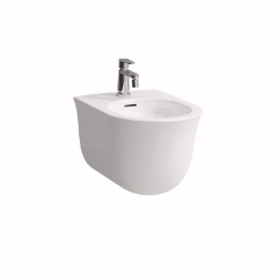 Picture of Laufen THE NEW CLASSIC - Wand-Bidet NEWCLASSIC 53X37 WS MATT, 757 weiss matt, 1 Hahnloch, 530 x 370 x 340, Art.Nr. : H8308517573021