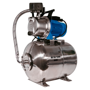 Picture of Elpumps Pumpen VB 50/1300 INOX Hauswasserwerk, mit INOX-Druckbehälter, INOX-Pumpenrad und INOX-Pumpengehäuse, 1300 W, 5,400 l/h, 4,8 bar, 50 L, Art.Nr. : VB 50/1300 INOX