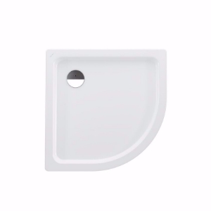 Picture of Laufen PLATINA - Viertelkreisduschwanne, Stahl emailliert (3,5 mm), Radius 550 mm, Stahl emailliert (3,5 mm), flach (65 mm), 000 weiss, mit Schallschutz, 900 x 900 x 65, Art.Nr. : H2150180000411