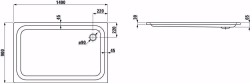 Picture of Laufen PLATINA - Duschwanne, rechteckig, Stahl emailliert (3,5 mm), flach (65 mm), 000 weiss, mit Schallschutz, 1400 x 900 x 65, Art.Nr. : H2150350000411