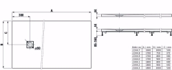 Picture of Laufen SOLUTIONS - Duschwanne, aus Verbundwerkstoff Marbond, rechteckig, Ablauf Seite, 000 weiss, 1600 x 1000 x 42, Art.Nr. : H2134470000001