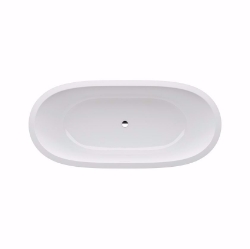 Picture of Laufen ALESSI ONE - Badewanne, aus Mineralgusswerkstoff Sentec, Einbauversion, mit Mittelablauf, mit Fussgestell, 000 weiss, 1998 x 998 x 960, Art.Nr. : H2459710000001