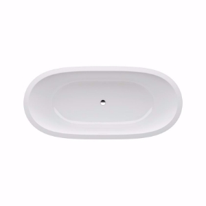Picture of Laufen ALESSI ONE - Badewanne, aus Mineralgusswerkstoff Sentec, Einbauversion, mit Mittelablauf, mit Fussgestell, 000 weiss, 1998 x 998 x 960, Art.Nr. : H2459710000001