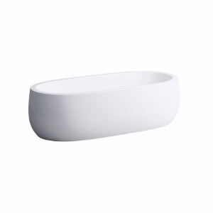 Picture of Laufen ALESSI ONE - Freistehende Badewanne, aus Mineralgusswerkstoff Sentec, mit Mittelablauf, mit Hubsystem, 000 weiss, mit LED Licht, 1998 x 998 x 960, Art.Nr. : H2459720006151