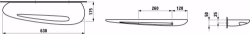 Picture of Laufen ALESSI ONE - Keramische Ablage, mit Handtuchschlitz, 000 weiss, 630 x 175 x 50, Art.Nr. : H8709720000001