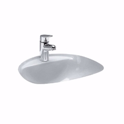 Picture of Laufen BIJOU - Einbauwaschtisch von unten, mit Armaturenbank, geschliffen, 000 weiss, 520 x 455 x 215, Art.Nr. : H8112300000001