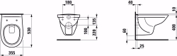 Picture of Laufen IMOLA - Wand-WC Tiefspüler IMOLA-UP WEIS, 000 weiss, 530 x 355 x 330, Art.Nr. : H8216360000001