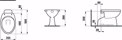 Picture of Laufen PASCHA - STAND-WC TIEFSPÜLER VERTIKAL PASCHA 56X36 WEISS, 000 weiss, 355 x 560 x 390, Art.Nr. : H8221300000001