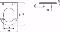 Picture of Laufen LIBERTYLINE - WC-Sitz ohne Deckel 'liberty', abnehmbar, barrierefrei, 000 weiss, 1 x 1 x 1, Art.Nr. : H8914700000001