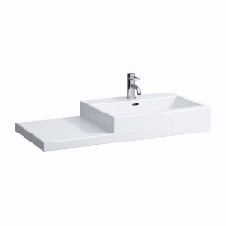 Bild von Laufen LIVING CITY - Waschtisch, Ablage links, 000 weiss, 1 Hahnloch, 1000 x 460 x 155, Art.Nr. : H8184310001041