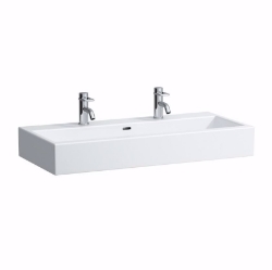 Picture of Laufen LIVING CITY - Aufsatz-Waschtisch, 000 weiss, 2 Hahnlöcher, 1000 x 460 x 155, Art.Nr. : H8184380001071