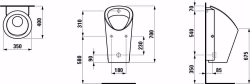 Picture of Laufen LEMA - Absauge-Urinal, Wasserzulauf innen, 400 LCC-weiss, 350 x 400 x 700, Art.Nr. : H8401974000001