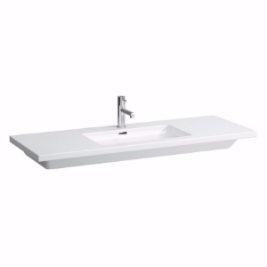 Picture of Laufen LIVING SQUARE - Waschtisch, schneidbar bis 650 mm, 000 weiss, 1 Hahnloch, 1300 x 480 x 115, Art.Nr. : H8164350001041