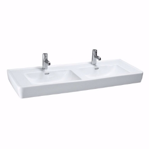 Picture of Laufen PRO - Doppelwaschtisch PRO 130X48 WEISS, 1300 x 480 x 170, 1 Hahnloch 000, weiss 1 Hahnloch , Art.Nr. : H8149670001041