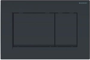 Picture of Geberit Sigma30 Betätigungsplatte alles schwarz / Kleien Designe-Streife schwarz matt, Art.Nr.: 115.883.DW.1