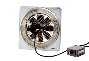 Picture of Maico Axial-Wandventilator DZQ 20/2 B Ex e Axial-Wandventilator mit quadratischer Wandplatte, DN200, Drehstrom, explosionsgeschützt, Art.Nr. : 0083.0171