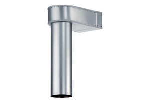 Picture of Maico Winkel MF-WL100 80/150 Winkel zum 90° Übergang von Einschubadapter MF-WE63 auf Ventil DN 100, 80 mm hoch, Stutzenlänge 310 mm, Art.Nr. : 0018.0495