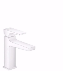Picture of Hansgrohe Metropol Einhebel-Waschtischmischer 110 mit Hebelgriff und Push-Open Ablaufgarnitur, Mattweiß , Art.Nr. : 32507700