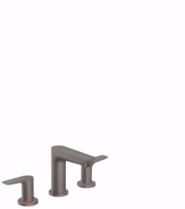 Picture of Hansgrohe Talis E 3-Loch Waschtischarmatur 100 mit Zugstangen-Ablaufgarnitur, brushed black chrome , Art.Nr. : 71733340
